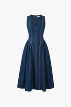KORA DENIM MIDI DRESS
