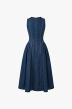 KORA DENIM MIDI DRESS