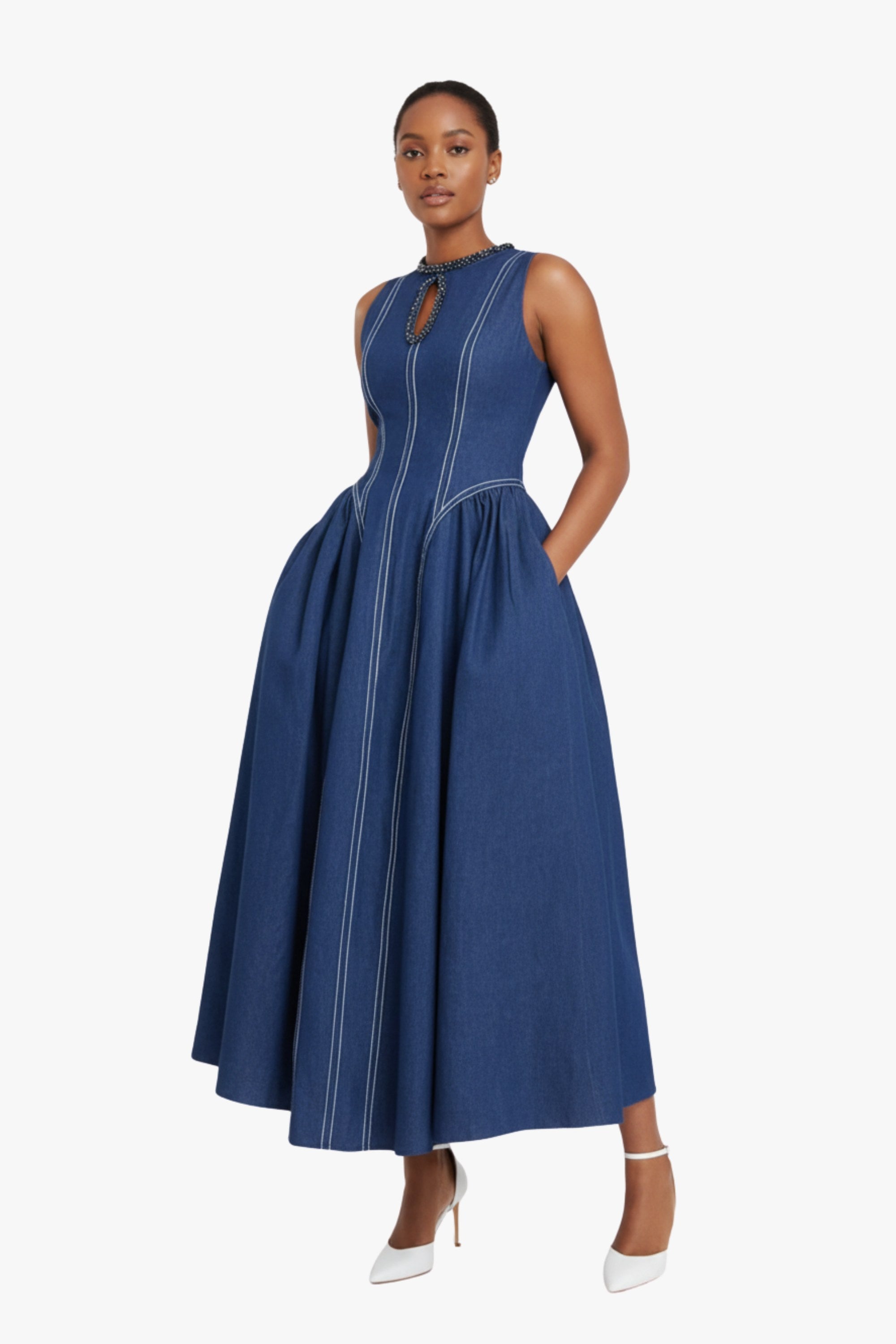 KORA DENIM MIDI DRESS – Rifa Rifa