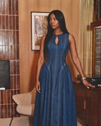 KORA DENIM MIDI DRESS